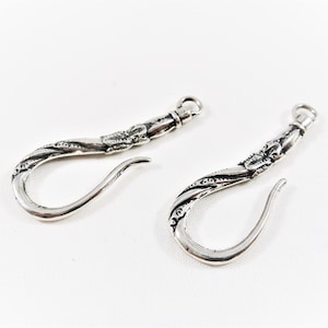925 sterling silver large hook clasp, sterling silver large hook clasp, hook clasp, silver clasp, hook, large silver hook, clasp finding,
