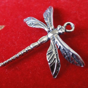 925 sterling silver oxidized dragonfly, silver dragon fly, dragonfly charm , charm, silver charms, dragonfly 1 pc, silver large dragonfly