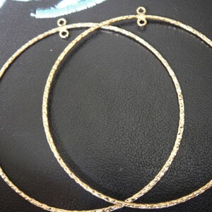 2 st vermeil over 925 sterlingzilveren cirkelbedel, oorbellen vinden, vermeil oorbellen vinden, grote ronde oorbel, grote cirkel, gouden cirkel