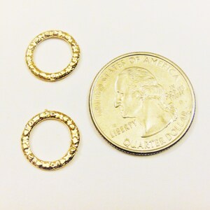 2 Pc., Vermeil, 18k Gold Over 925 Sterling Silver Circle Ring - Circle ...