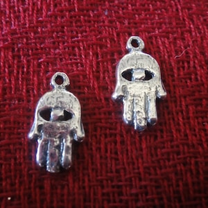 925 sterling silver oxidized hamsa hand charm 1 pc., sterling silver small hamsa hand charm, silver hamsa hand, hamsa, silver hamsa charm