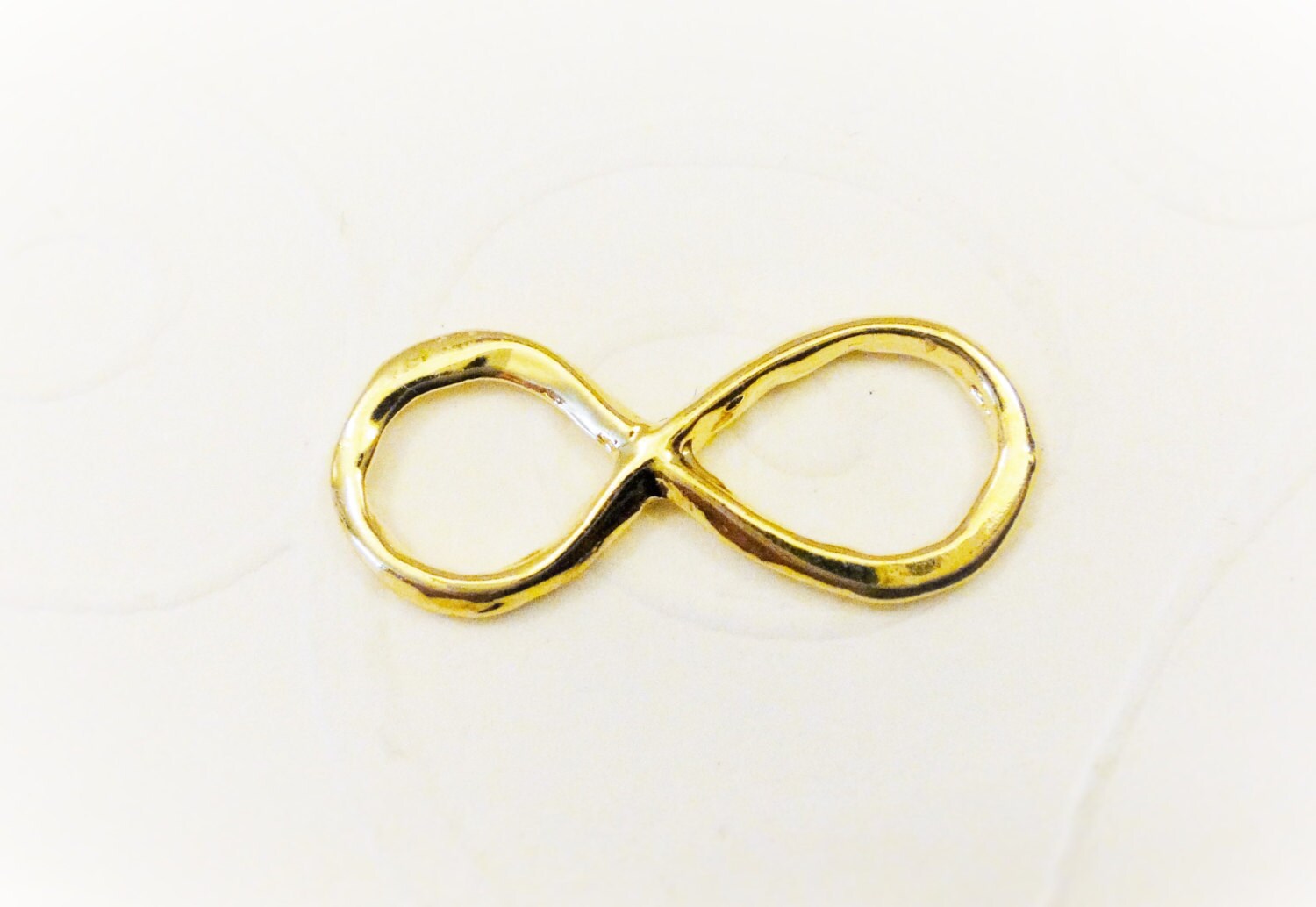 Vermeil 18k Gold Over 925 Sterling Silver Infinity Charm, Shiny Gold ...