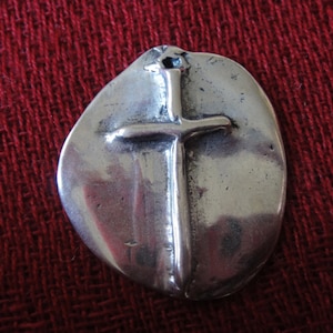 925 sterling silver Cross pendant or dog tag, Pendant with cross, Cross, dog tag, sterling silver large cross, cross, silver cross,