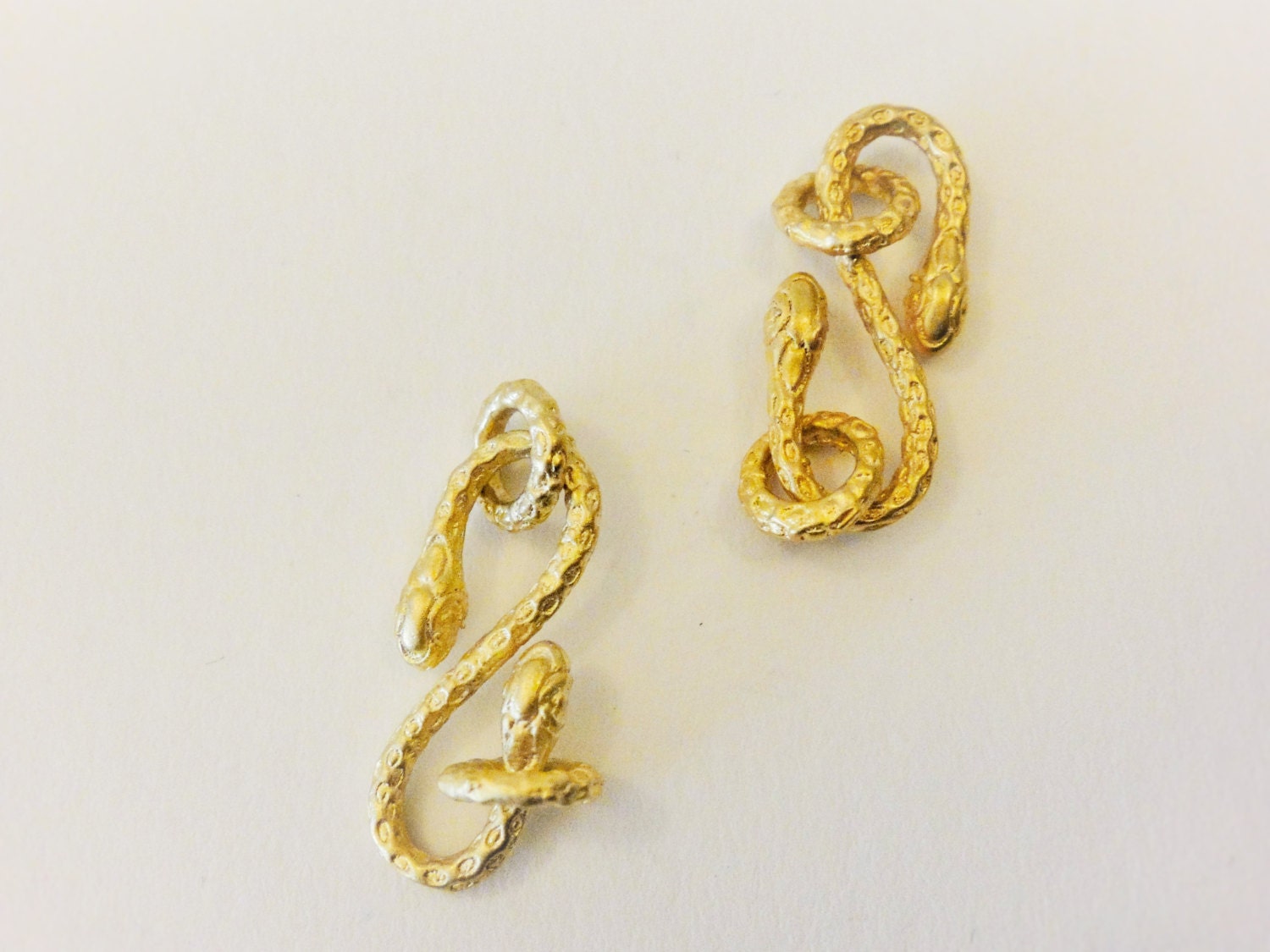 Vermeil 18k Gold Over 925 Sterling Silver Snake Charmer Hook | Etsy