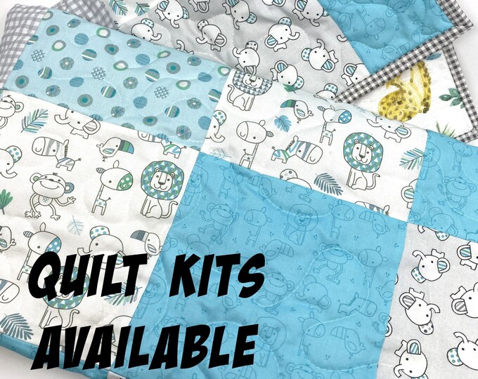 Precut Quilt Kits Ready to Sew Beginner Quilt Kit 38 X 45 Baby Safari