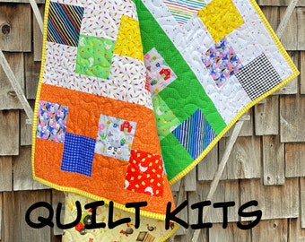 Baby Quilt Kit Precut, Handmade Baby Gift, Easy Quilt Kits, Barnyard Animals, Gender Neutral Baby Shower Gift, Fabrics and Pattern