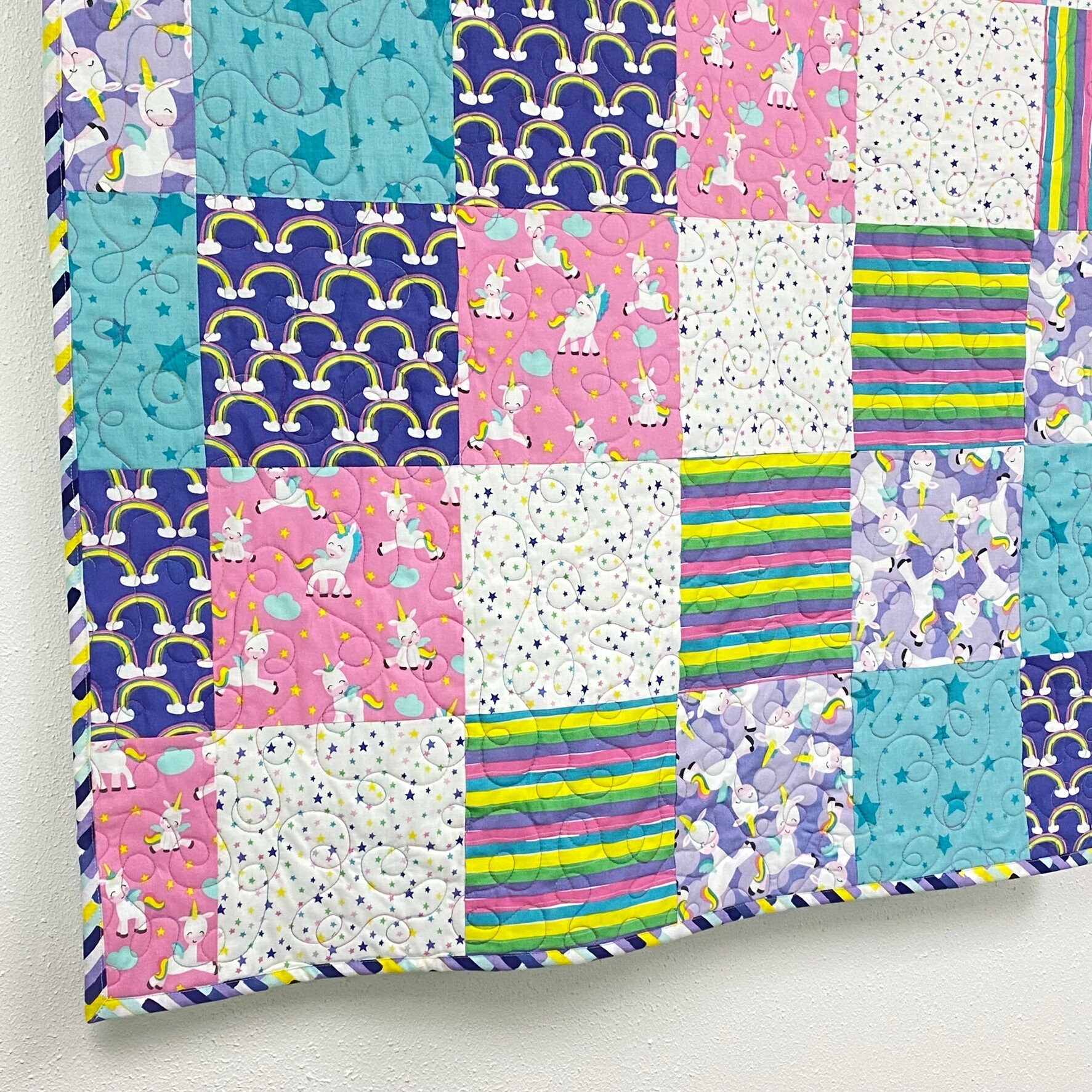 Unicorn Quilt Kit Beginner Quilt Kit Baby Girl Quilt Kit Etsy