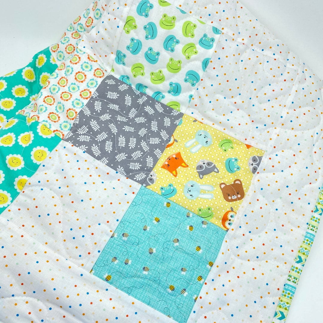 Precut Baby Quilt Kit With Fabrics and Pattern, New Baby Gift, Easy