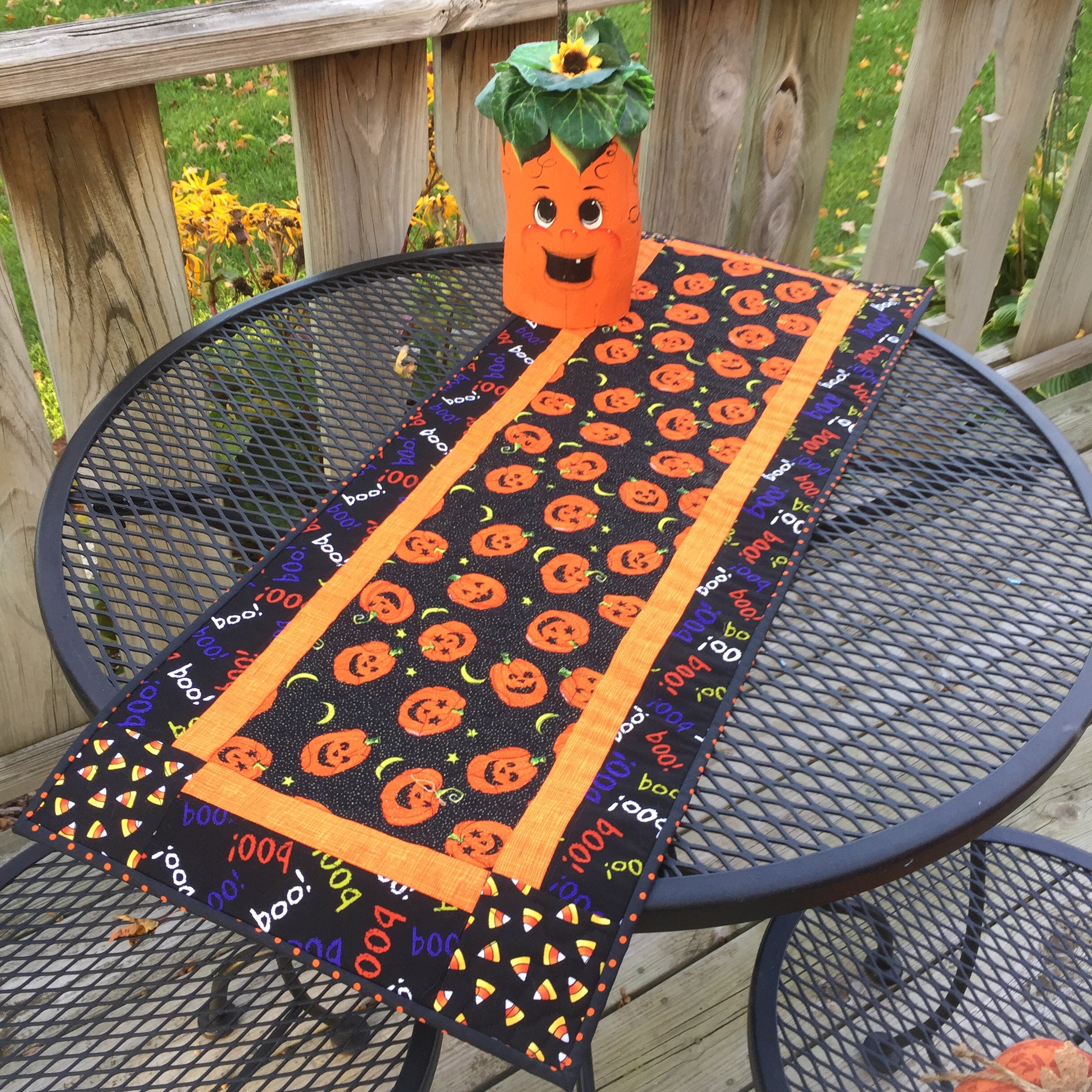 Halloween Table Runner Quilted Halloween Decor Fall Decor Etsy