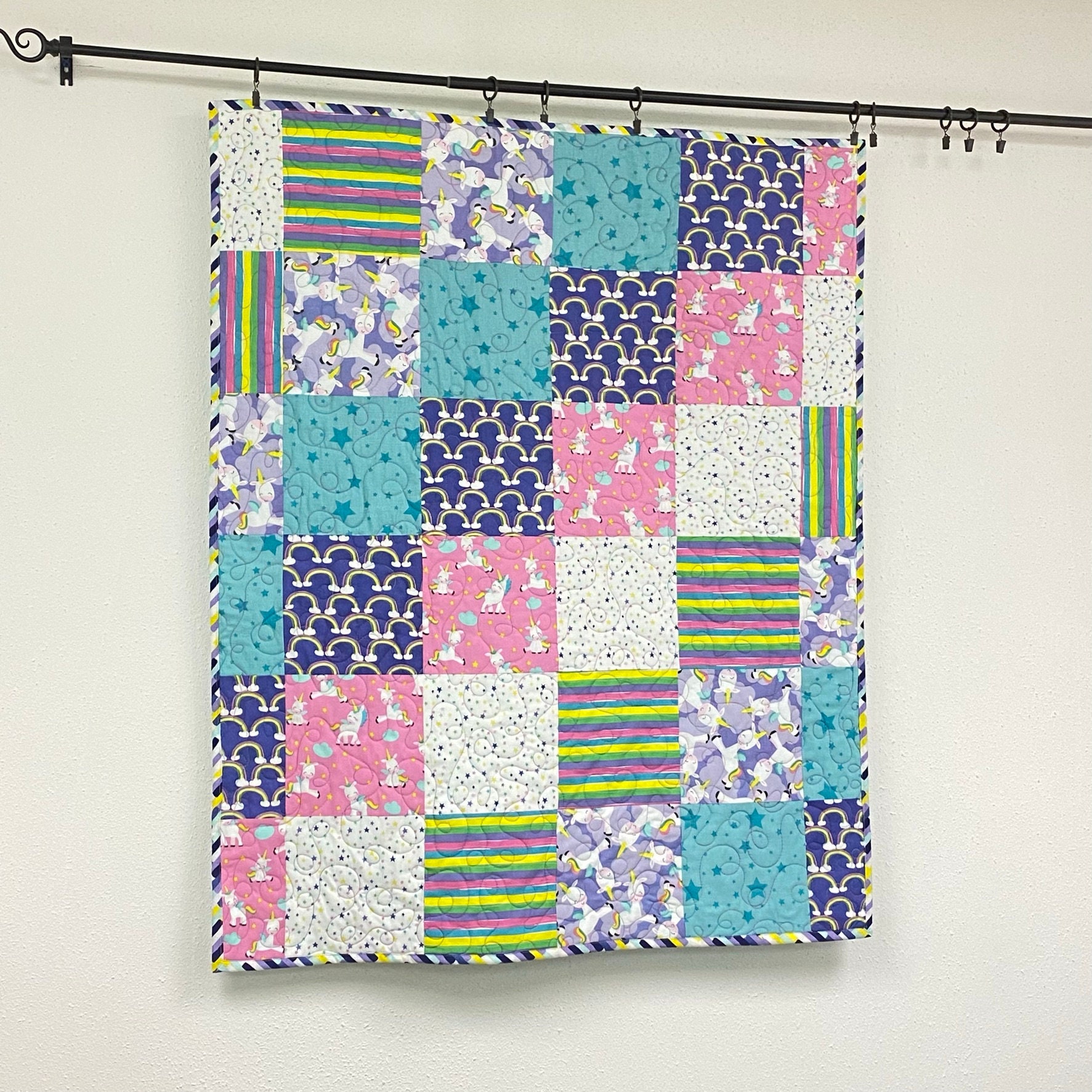 Unicorn Quilt Kit Beginner Quilt Kit Baby Girl Quilt Kit Etsy