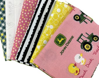 Baby Girl Farm Fat Quarter Bundle 6 Pieces Cotton Fabrics