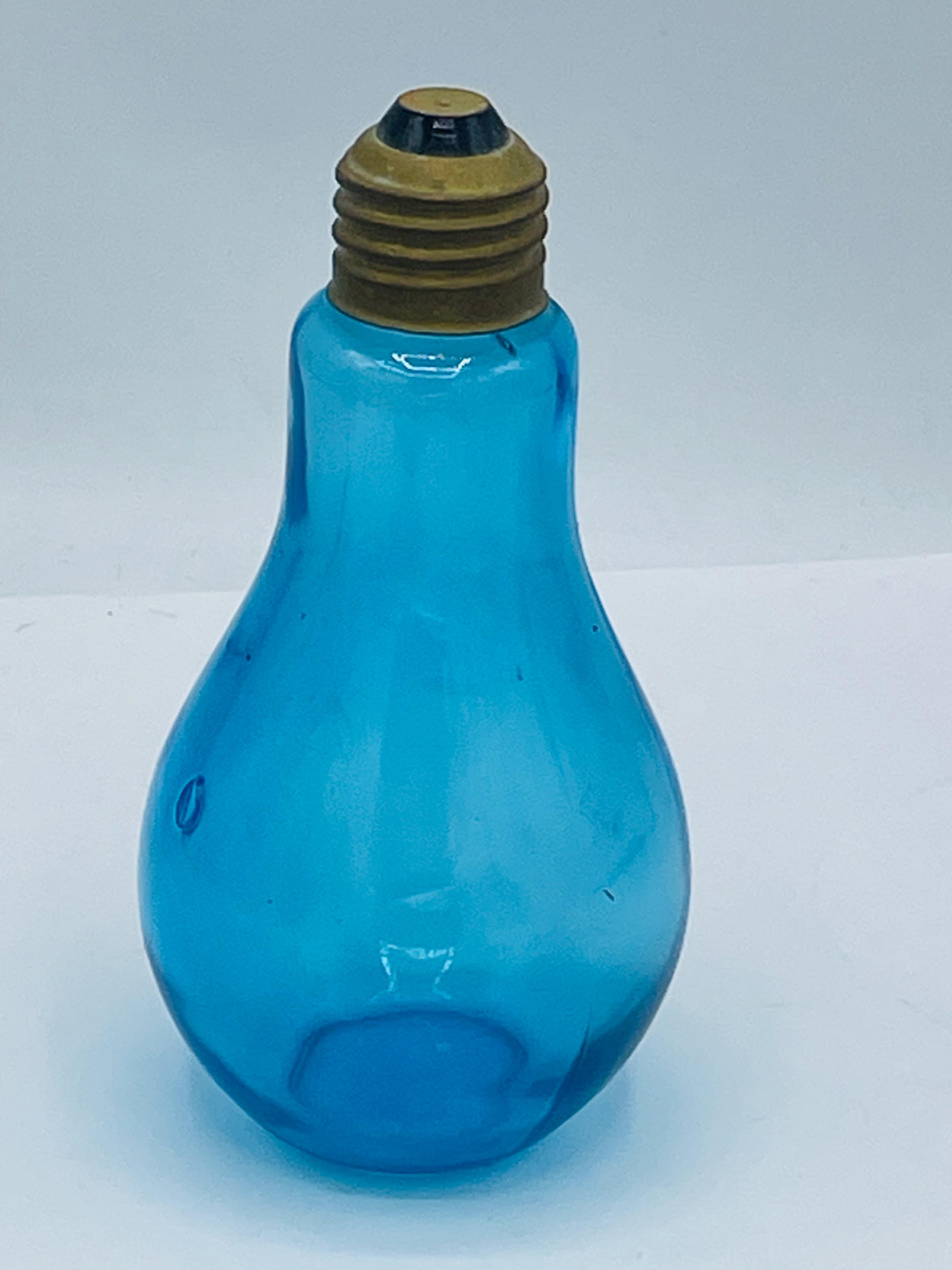 Vintage Vandor Japan 1969 Blue Screw Top Light Bulb 5.25