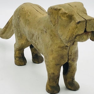 Cast Iron Victorian St Bernard Large Dog Nutcracker Door stop  Rustic