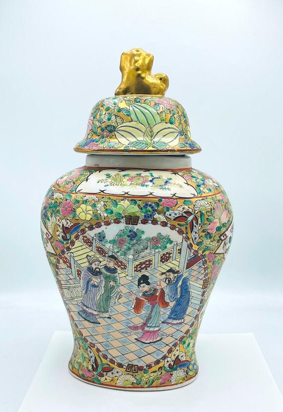 Famille Rose Porcelain Ginger Jar With Lid Famille Rose Porcelain Ginger Jar With Lid