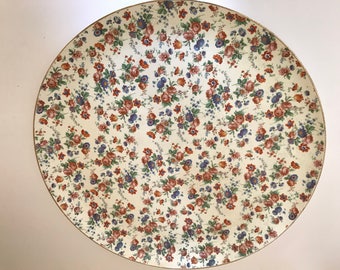 Vintage  Bavaria Erphila Dorset "Cherry Chintz"  15 1/2" Large Platter- Plate