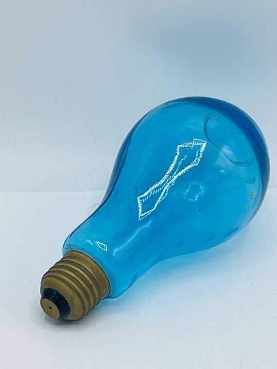 Vintage Vandor Japan 1969 Blue Screw Top Light Bulb 5.25