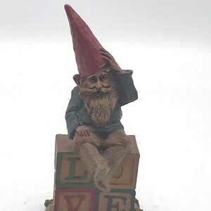 Vintage Tom Clark Gnome Spock Letter Blocks 1984 1081 #88- Nice Condition