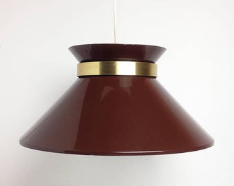 Carl Thore Brown Pendant Lamp / Granhaga, Sweden 60s 70s