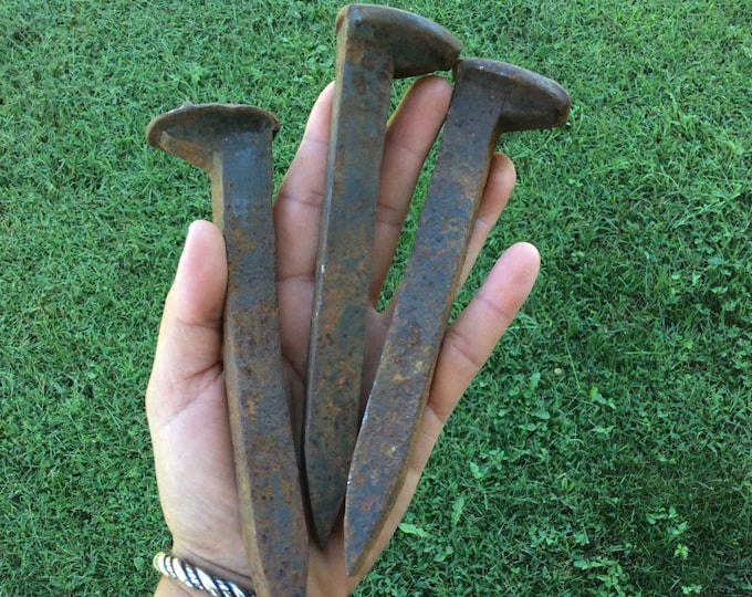 Old Railroad Spikes, Vintage Railroad Spikes, Antique Railroad Spikes