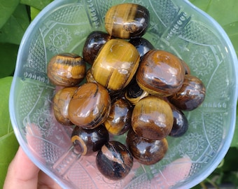 Tumbled Tiger eye, Tiger Eye Stone, Tiger eye Worry Stone, Tiger eye pocket stone, Healing crystals and stones