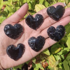 Obsidian Heart, obsidian crystal heart, crystal carving, stone heart