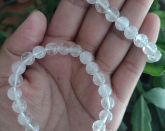 Quartz bracelet, quartz crystal bracelet, 8 mm Bead Gemstone Bracelet, crystal bracelet, stone bracelet