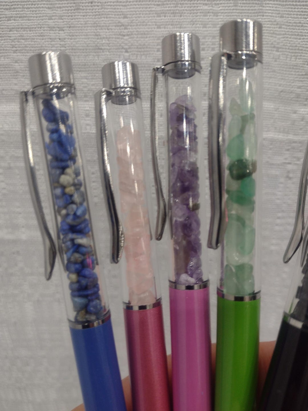 Crystal Chip Filled Pen Gemstone Chips in Ink Pens - Etsy