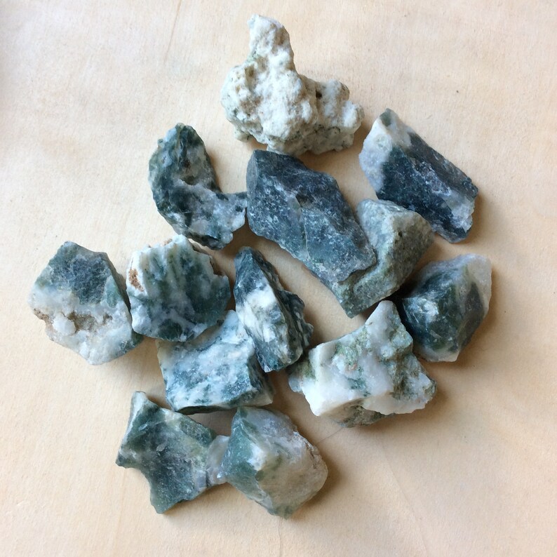 Moss Agate Stone Rough Moss Agate Raw Moss Agate | Etsy