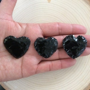 Obsidian Heart, obsidian crystal heart, crystal carving, stone heart