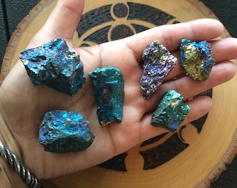 Peacock Ore, chalcopyrite, bornite, Raw Peacock Ore, Raw chalcopyrite, Healing Crystals and Stones