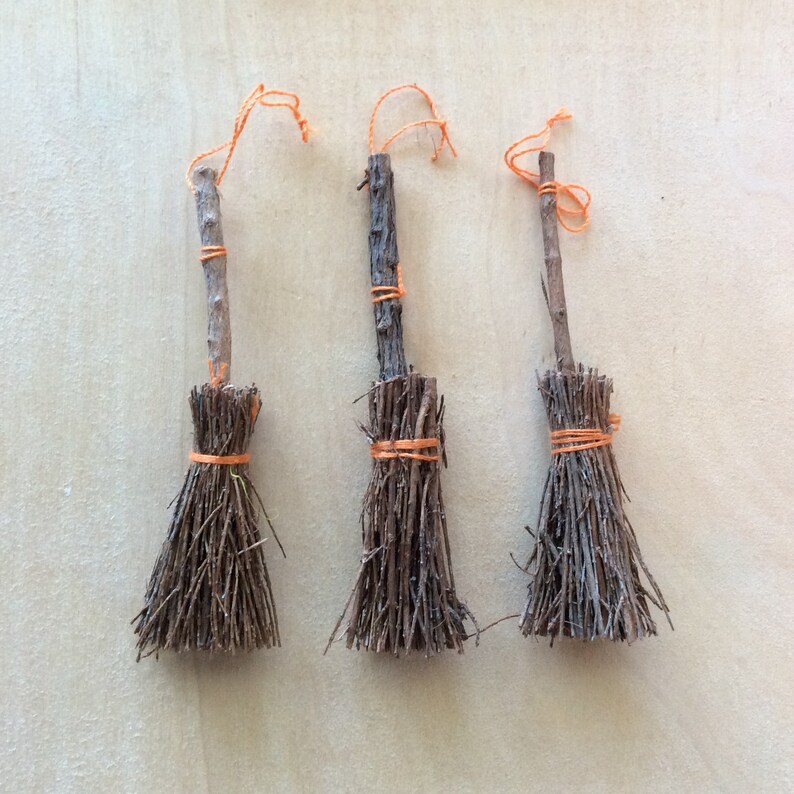 Tiny Besom Yule Ornament Fairy broom Miniature Twig Brooms Etsy