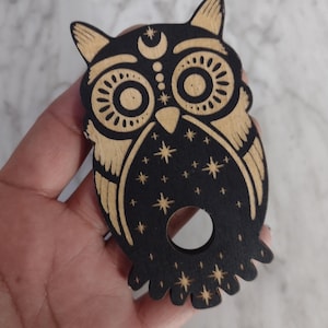 Owl Sphere Holder, Wood Sphere Stand, sphere holder, crystal ball stand, crystal ball display