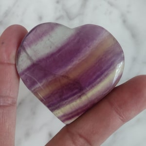 Candy Fluorite Heart, Fluorite Crystal, Crystal heart, Fluorite stone, Fluorite carving C