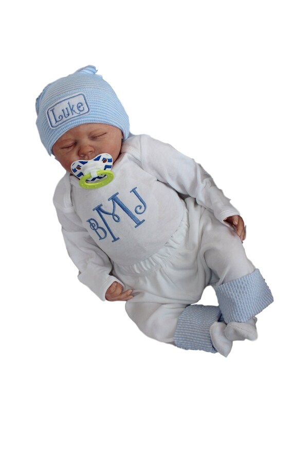 Baby Boy Coming Home Outfit. Newborn Boy Clothes. Monogram Etsy
