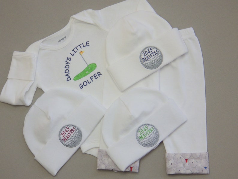Baby Boy Golf Outfit. Daddy's Little Golfer Embroidered Etsy