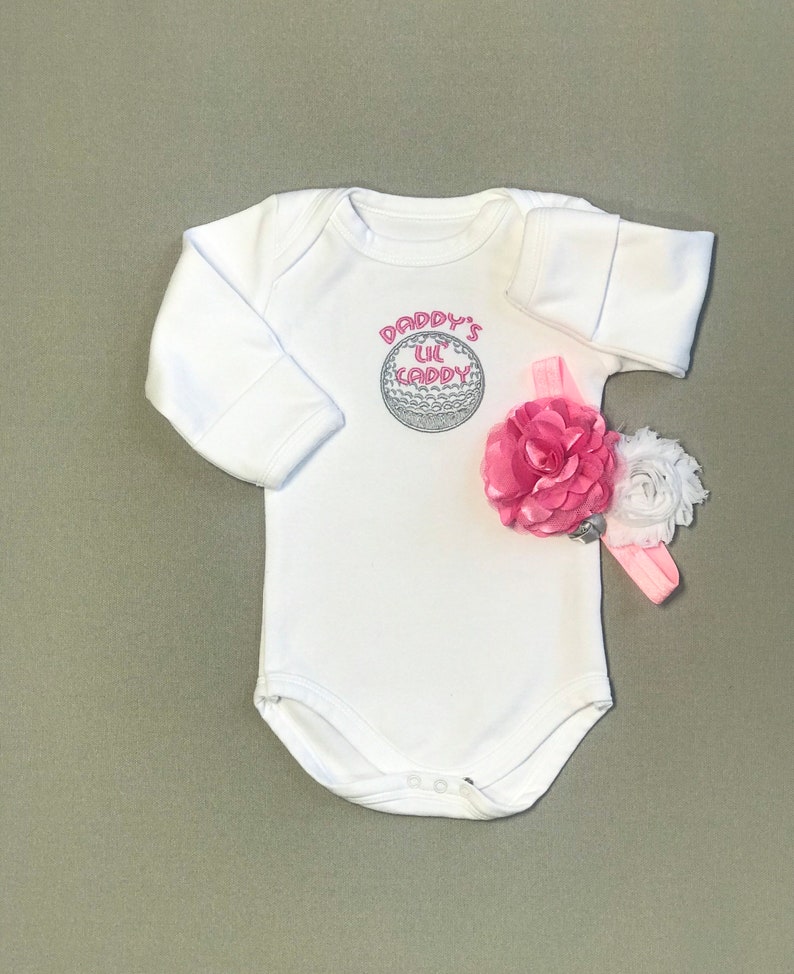 Baby Girl Golf Outfit. Daddy's Little Caddy. Embroidered Etsy