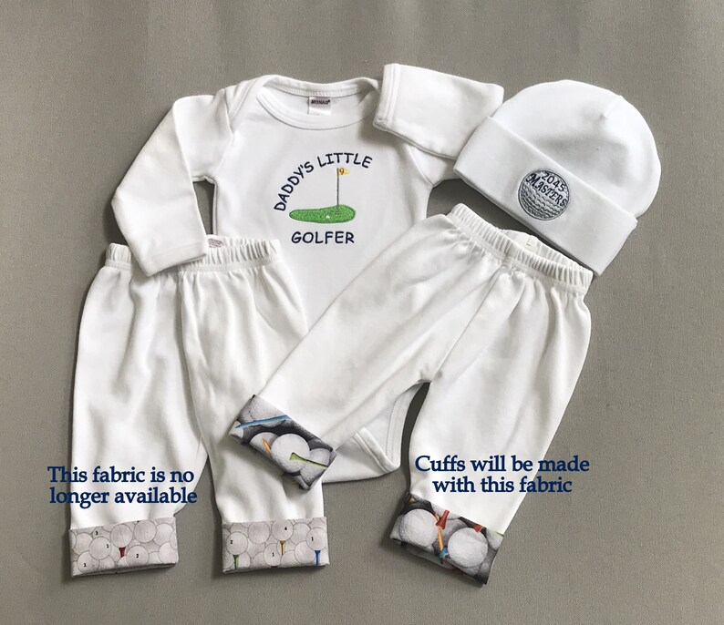 Baby Boy Golf Outfit. Daddy's Little Golfer Embroidered Etsy