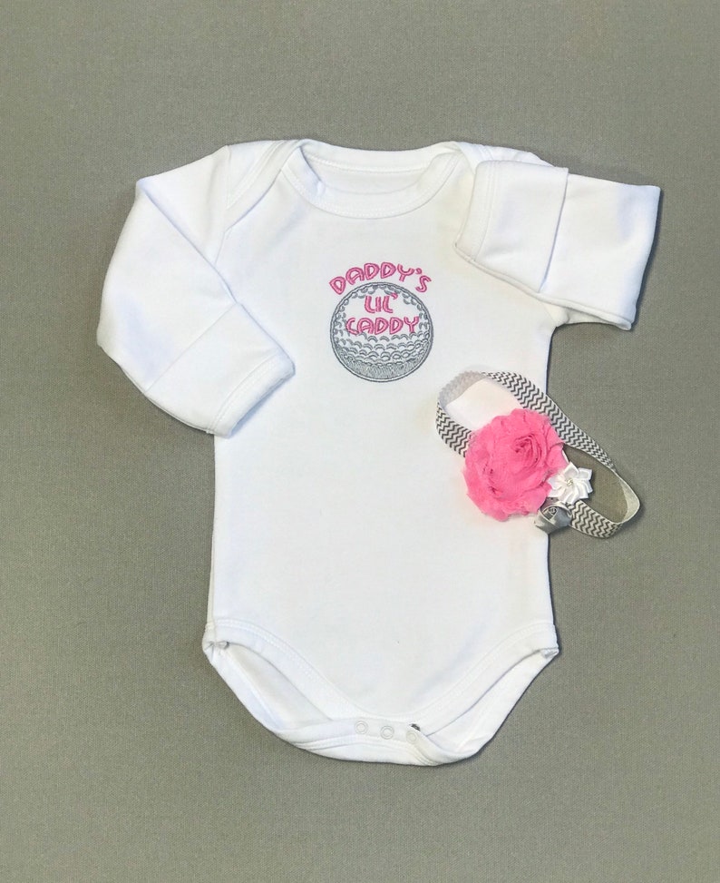 Baby Girl Golf Outfit. Daddy's Little Caddy. Embroidered Etsy