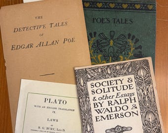 Vintage Classic Literature & Poetry REAL Ephemera for Junk Journals, Collage, Paper Crafts, Card Making. Not reproductions! 40+ asst. pcs.