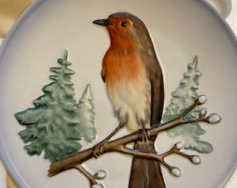 Goebel Collectors Plate First Edition, 1973, Robin, No. 1 Wildlife.