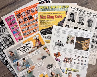 1960s Retro Ephemera Set--Junk Journaling, Collage, Paper Crafts, Scrapbook/Card Making. Fun bundle of 35+ magazine pages with lots of ads!