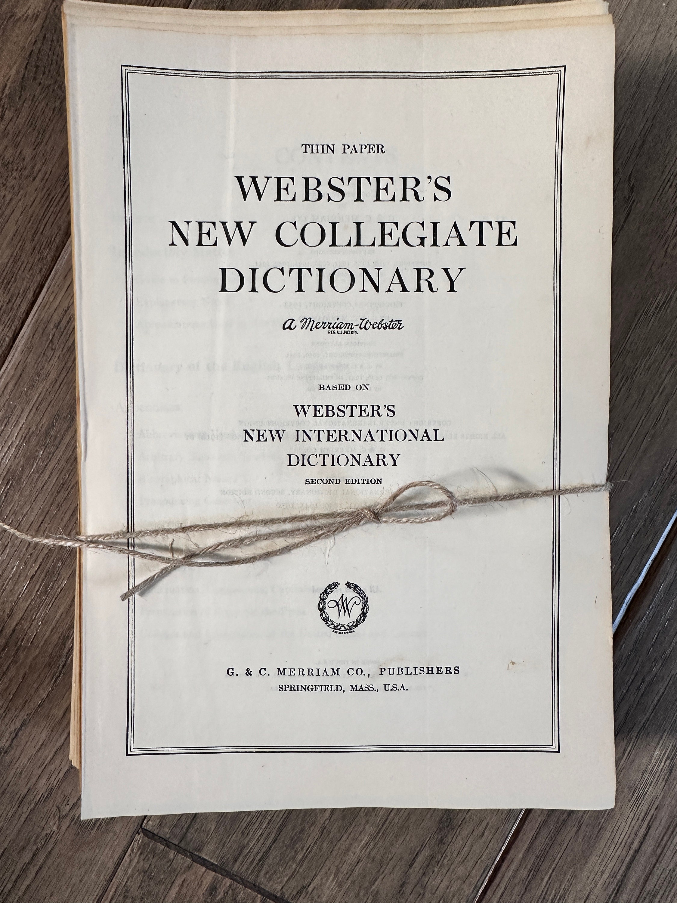 1950 Webster Dictionary - Etsy