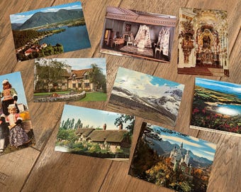 Vintage International Post Cards for Collage, Junk Journals.  Assorted sets of 45 cards of people, places, and things from around the world!
