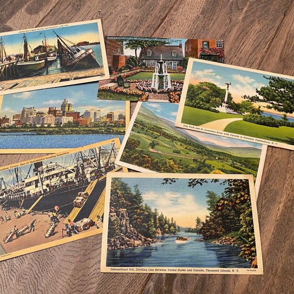 Antique Linen Postcards, Set of 10 Assorted. Beautiful condition!