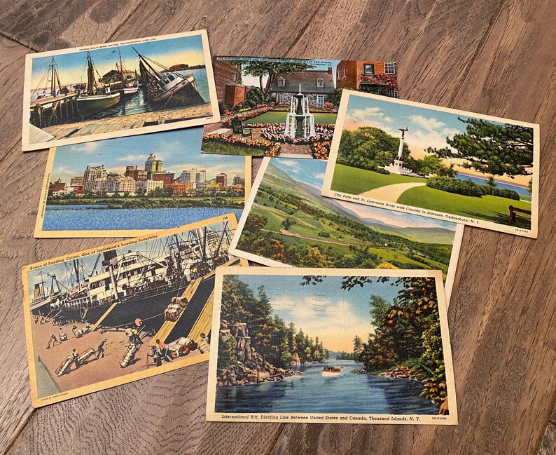 Antique Linen Postcards, Set of 10 Assorted. Beautiful condition image 1