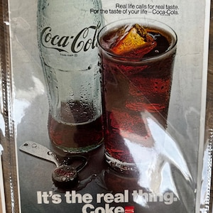 Vintage Cola Magazine Ads, clean pages from 1940s - 1970 magazines perfect for framing, paper crafting, or junk journaling; Asst. designs.
