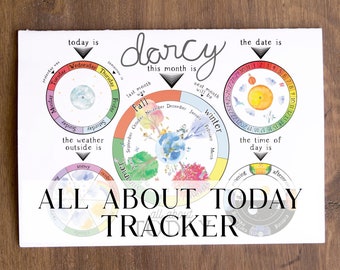 Visual Tracker for Children, Toddler Visual Schedule, Montessori Calendar Materials, Printable Picture Calendar for Kids,