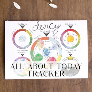 Visual Tracker for Children, Toddler Visual Schedule, Montessori Calendar Materials, Printable Picture Calendar for Kids,