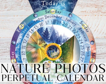 Seasonal Calendar Printable, Montessori Waldorf Seasonal Calendar, Perpetual Circular Calendar Wheel, Seasons Wheel, Calendar Wheel