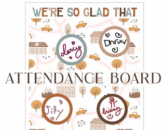 Attendance Board for Small Groups, Attendance Tracker for Pod Elearning, Attendance Sheet for Small Groups PDF Printable Homeschool